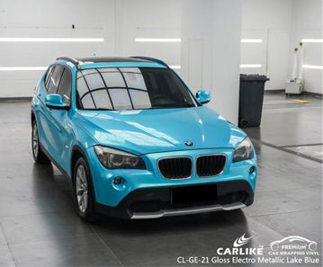 CARLIKE CL-GE-21 gloss electro metallic lake blue vinyl for bmw - CARLIKE WRAP