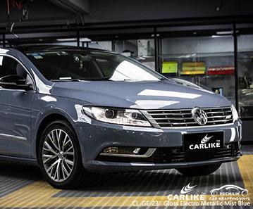 CARLIKE CL-GE-23 gloss electro metallic mist blue vinyl film for Volkswagen - CARLIKE WRAP