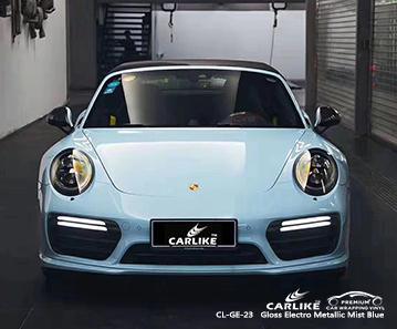 CARLIKE CL-GE-23 gloss electro metallic mist blue vinyl good conformity Halifax Canada - CARLIKE WRAP