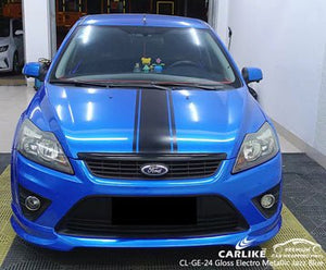 CARLIKE CL-GE-24 gloss electro metallic jazz blue vinyl for ford