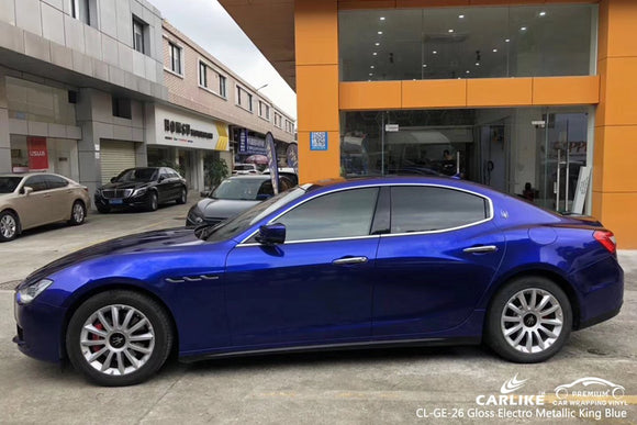 CARLIKE CL-GE-26 gloss electro metallic king blue vinyl auto paint film sticker Rio de Janeiro Brazil - CARLIKE WRAP