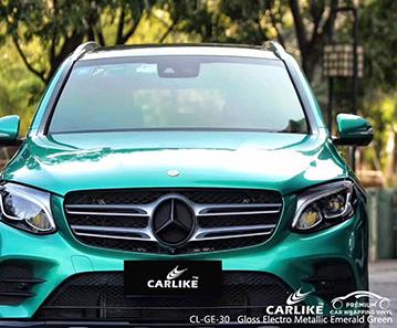 CARLIKE CL-GE-30 gloss electro metallic emerald green super air release vinyl for mercedes-benz Paraguay - CARLIKE WRAP