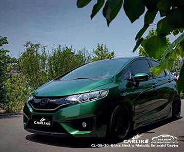 CARLIKE CL-GE-30 gloss electro metallic emerald green vinyl easy to install car film Mykonos Greece - CARLIKE WRAP