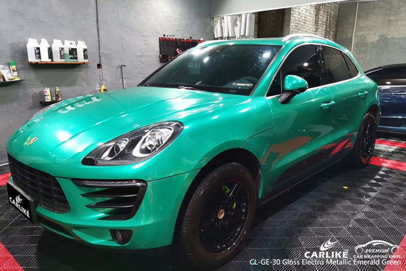 CARLIKE CL-GE-30 GLOSS ELECTRO METALLIC EMERALD GREEN VINYL For Car Wrap - CARLIKE WRAP