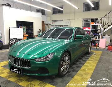 CARLIKE CL-GE-30 GLOSS ELECTRO METALLIC EMERALD GREEN VINYL WRAP MASERATI - CARLIKE WRAP