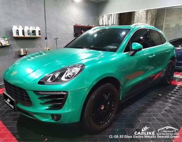 CARLIKE CL-GE-30 GLOSS ELECTRO METALLIC EMERALD GREEN VINYL WRAP PORSCHE - CARLIKE WRAP