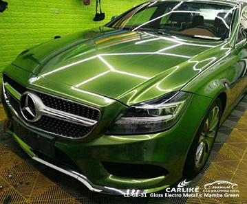 CARLIKE CL-GE-31 gloss electro metallic mamba green color vinyls wrapping for car Amsterdam Poland - CARLIKE WRAP