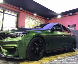 CARLIKE CL-GE-31 Vinilo verde mamba electro metalizado brillo para alpina