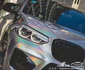 CARLIKE CL-IL-01 iridescence laser dark grey vinyl for bmw