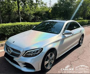 CARLIKE CL-IL-02 iridescence laser white vinyl for benz