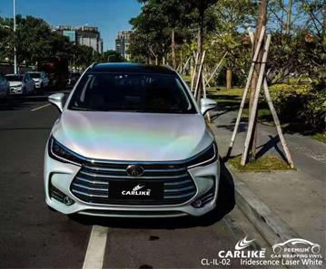 CARLIKE CL-IL-02 iridescence laser white vinyl for BYD - CARLIKE WRAP