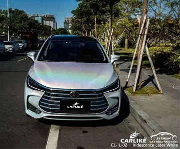 CARLIKE CL-IL-02 iridescence laser white vinyl for byd - CARLIKE WRAP