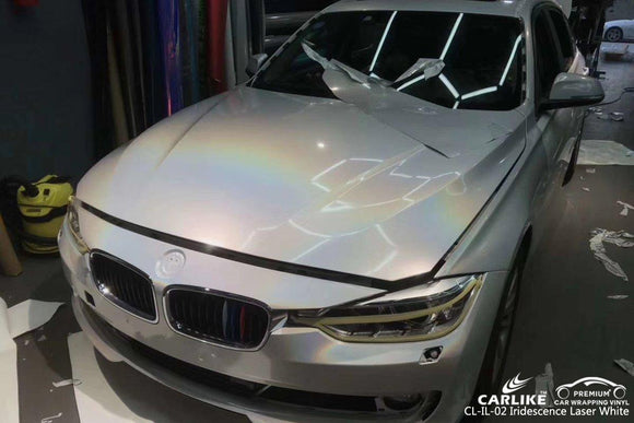 CARLIKE CL-IL-02 IRIDESCENCE LASER WHITE VINYL For Car Wrap - CARLIKE WRAP