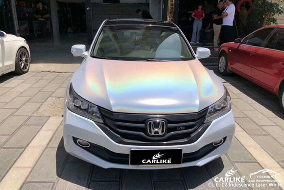 CARLIKE CL-IL-02 IRIDESCENCE LASER WHITE VINYL FOR CAR WRAP - CARLIKE WRAP