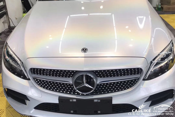 CARLIKE CL-IL-02 IRIDESCENCE LASER WHITE VINYL For Mercedes - CARLIKE WRAP