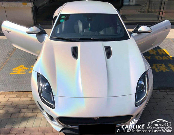 CARLIKE CL-IL-02 IRIDESCENCE LASER WHITE VINYL WRAPPING FILM - CARLIKE WRAP