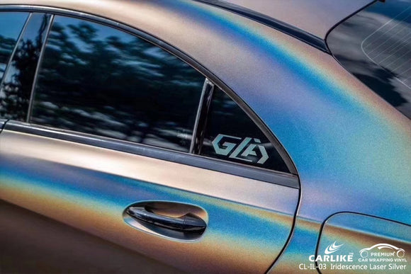 CARLIKE CL-IL-03 iridescence laser silver vinyl color changing film for car body Scotland United Kingdom - CARLIKE WRAP