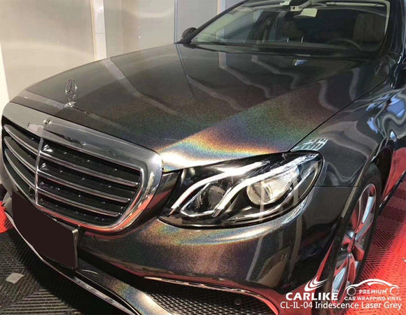 CARLIKE CL-IL-04 IRIDESCENCE LASER GREY VINYL MERCEDES-BENZ WRAP - CARLIKE WRAP