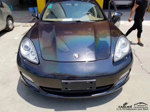 CARLIKE CL-IL-05 IRIDESCENCE LASER BLACK VINYL WRAPPING PORSCHE