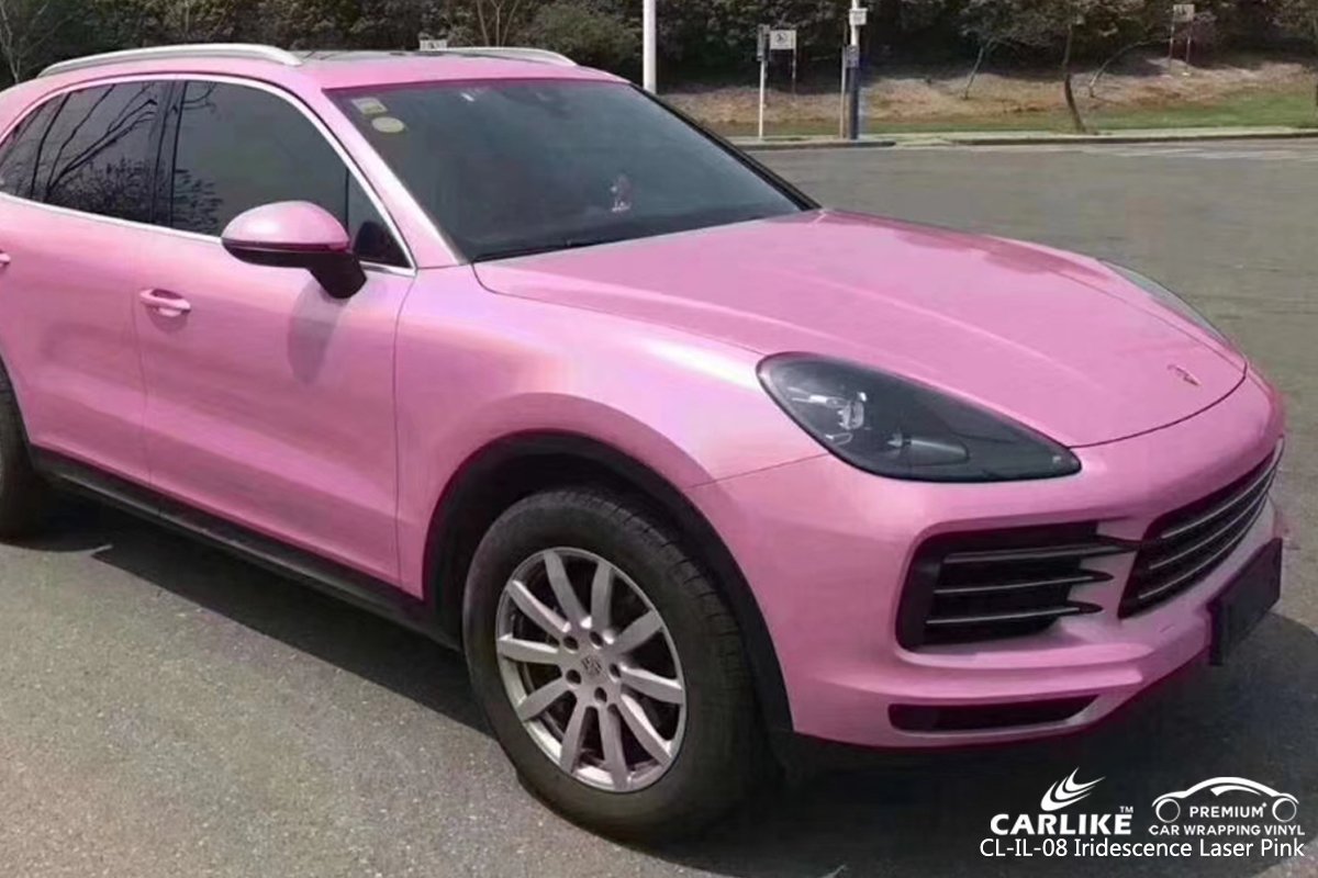 CARLIKE CL-IL-08 IRIDESCENCE LASER PINK VINYL For Wrap Car