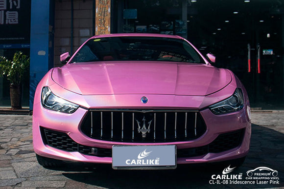 CARLIKE CL-IL-08 IRIDESCENCE LASER PINK VINYL For Wrap Car - CARLIKE WRAP