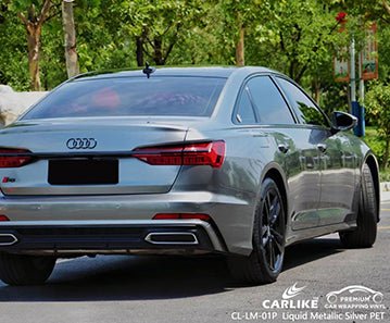 CARLIKE CL-LM-01P liquid metallic silver vinyl (pet air release paper) for audi - CARLIKE WRAP