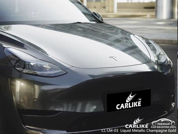 CARLIKE CL-LM-03 liquid metallic champagne gold vinyl for tesla - CARLIKE WRAP