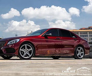 CARLIKE CL-LM-06P liquid metallic dragon blood red vinyl (pet air release paper) for benz