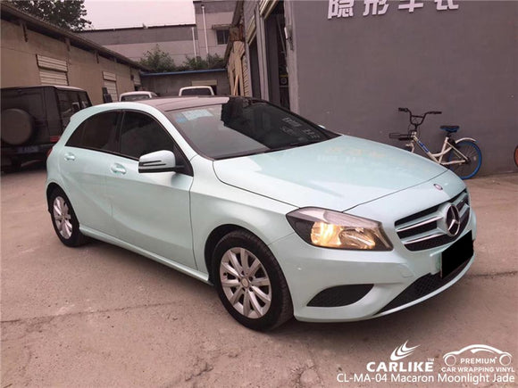 CARLIKE CL-MA-04 MACARON MOONLIGHT JADE VINYL On Benz - CARLIKE WRAP