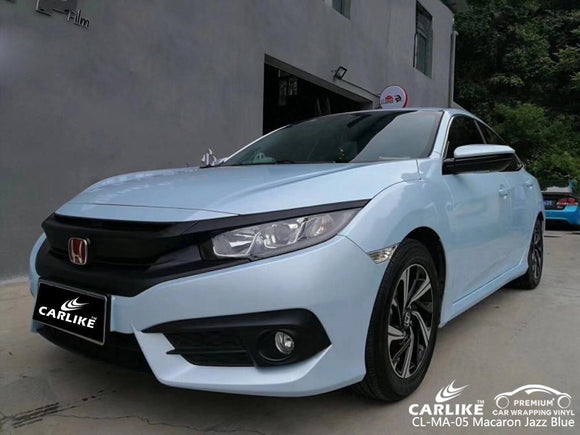 CARLIKE CL-MA-05 MACARON JAZZ BLUE VINYL On Honda - CARLIKE WRAP