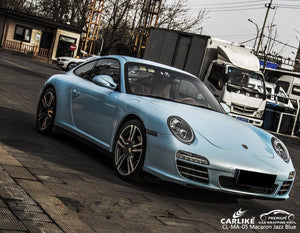 CARLIKE CL-MA-05 MACARON JAZZ VINILO AZUL PORSCHE ENVOLTURAS 