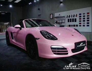 CARLIKE CL-MA-08 ENVOLTURA DE VINILO MACARON CEREZA ROSA PORSCHE 