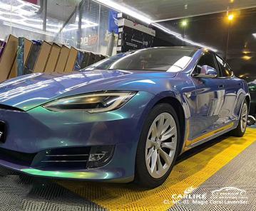 CARLIKE CL-MC-01 gloss magic coral lavender super air release vinyl Kuwait - CARLIKE WRAP
