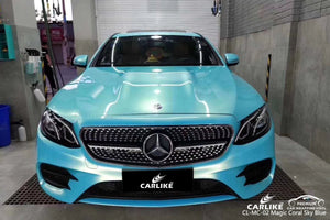 CARLIKE CL-MC-02 VINILO AZUL CIELO CORAL MÁGICO BRILLANTE Para Mercedes