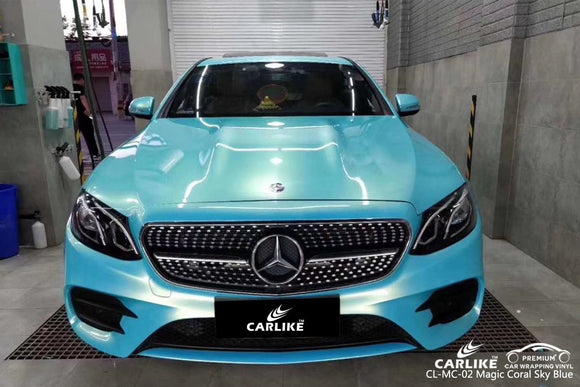 CARLIKE CL-MC-02 GLOSS MAGIC CORAL SKY BLUE VINYL For Mercedes - CARLIKE WRAP