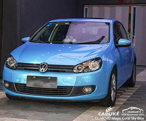 CARLIKE CL-MC-02 gloss magic coral sky blue vinyl for vw