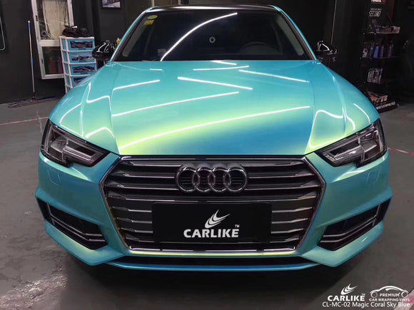 CARLIKE CL-MC-02 GLOSS MAGIC CORAL SKY BLUE VINYL WRAP AUDI - CARLIKE WRAP