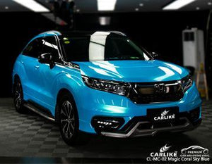 CARLIKE CL-MC-02 ENVOLTURA DE VINILO AZUL CIELO CORAL MÁGICO BRILLANTE HONDA 