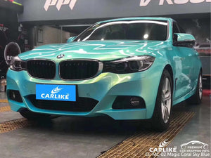 CARLIKE CL-MC-02 ENVOLTURA DE VINILO AZUL CIELO CORAL MÁGICO BRILLANTE BMW 