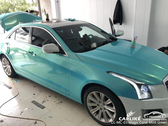 CARLIKE CL-MC-03 GLOSS MAGIC CORAL MINT GREEN VINYL FILM FOR CAR WRAPS - CARLIKE WRAP