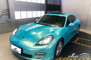 CARLIKE CL-MC-03 VINILO MÁGICO BRILLANTE CORAL VERDE MENTA Para Porsche