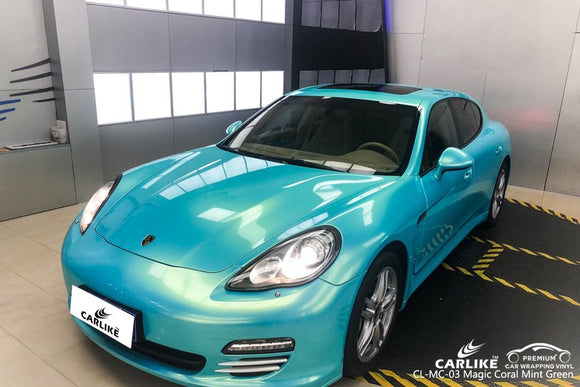 CARLIKE CL-MC-03 GLOSS MAGIC CORAL MINT GREEN VINYL For Porsche - CARLIKE WRAP