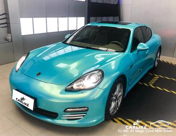 CARLIKE CL-MC-03 GLOSS MAGIC CORAL MINT GREEN VINYL WRAP PORSCHE - CARLIKE WRAP