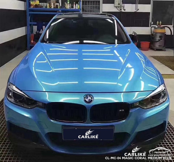 CARLIKE CL-MC-04 GLOSS MAGIC CORAL MEDIUM BLUE VINYL BMW WRAPPING - CARLIKE WRAP