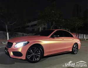 CARLIKE CL-MC-05 ENVOLTURA DE VINILO ROSA CLARO CORAL MÁGICO BRILLANTE MERCEDES-BENZ