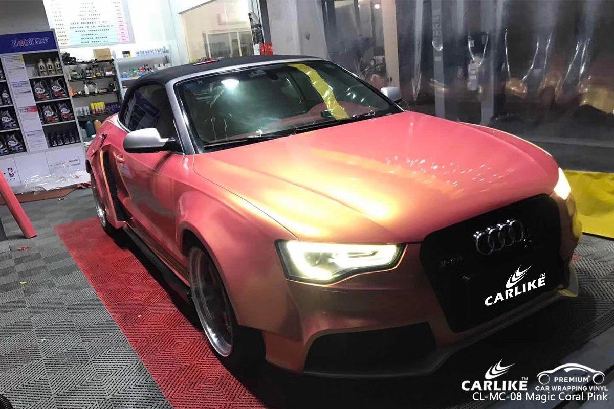 CARLIKE CL-MC-08 GLOSS MAGIC CORAL PINK VINYL For Car Wrap
