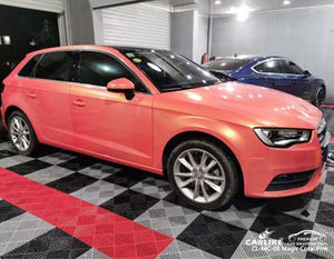 CARLIKE CL-MC-08 ENVOLTURA DE VINILO ROSA CORAL MÁGICO BRILLANTE AUDI 