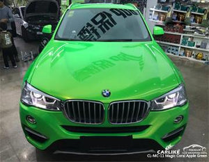 CARLIKE CL-MC-11 VINILO VERDE MANZANA CORAL MÁGICO BRILLANTE PARA BMW