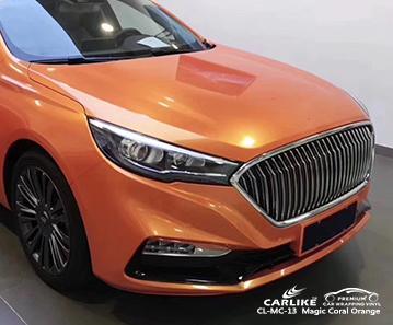 CARLIKE CL-MC-13 gloss magic coral orange vinyl casting auto wrapping film Corsica France - CARLIKE WRAP