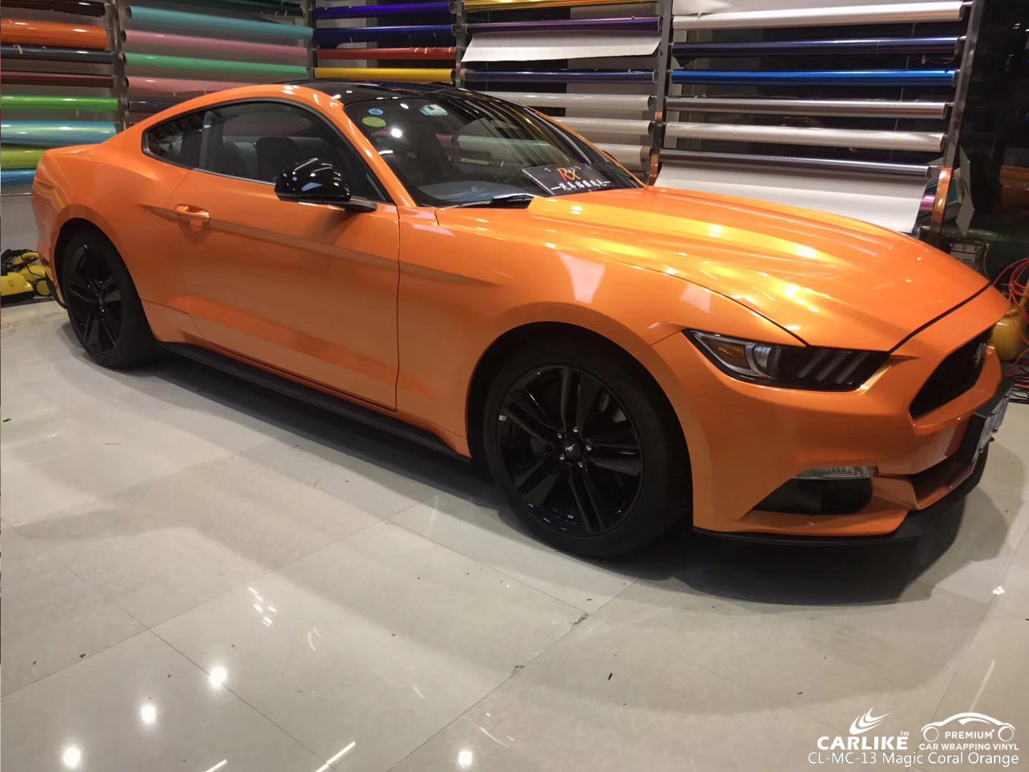 CARLIKE CL-MC-13 Gloss Magic Coral Orange Vinyl Vehicle Wraps - CARLIKE WRAP